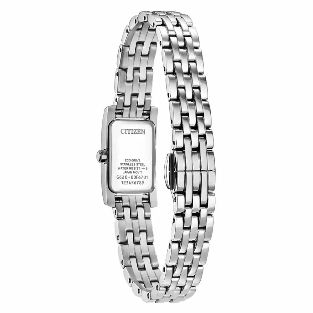 Citizen EG7110-54Y women's watch caseback rear view stainless steel