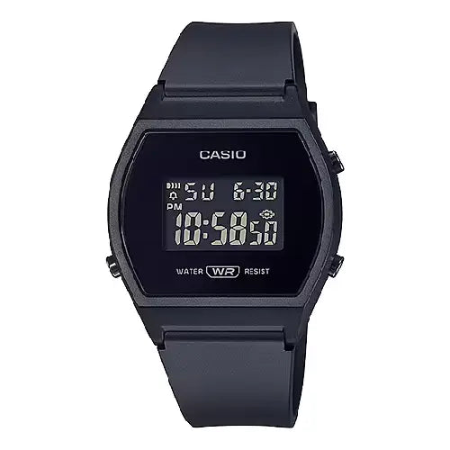 Casio Collection LW-204-1BDF Digital Black Dial Resin Strap Women's Watch