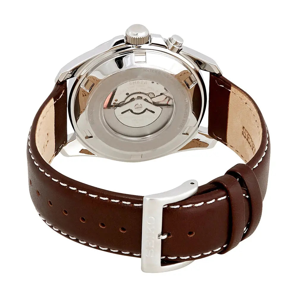 Seiko Kinetic "Green Field" SKA791P1 Green Dial 42.6mm Leather Strap Men's Watch