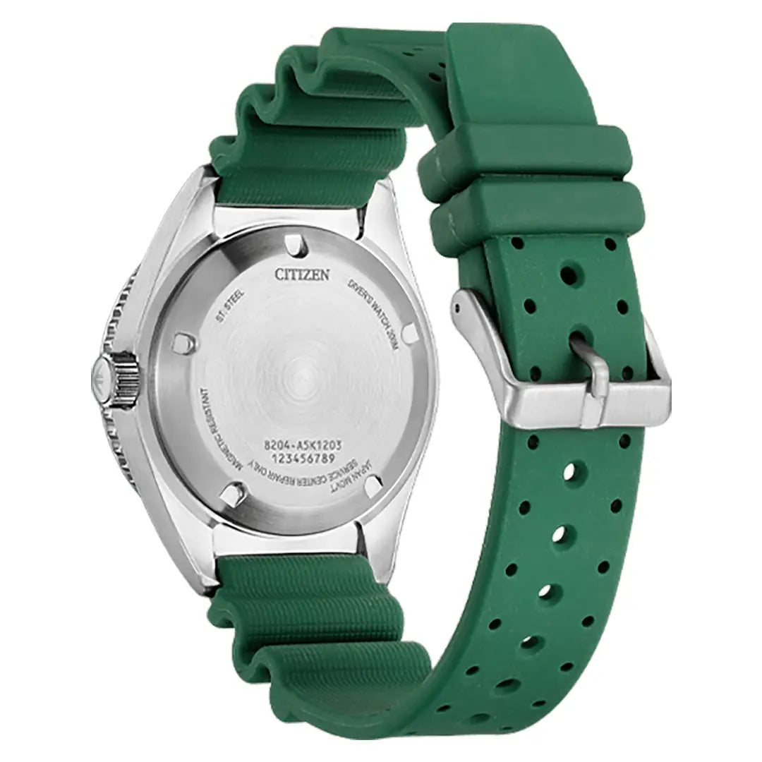 Citizen Promaster Marine NY0121-09X ISO 6425 Certified Diver Green Dial Polyurethane Strap Men's Watch
