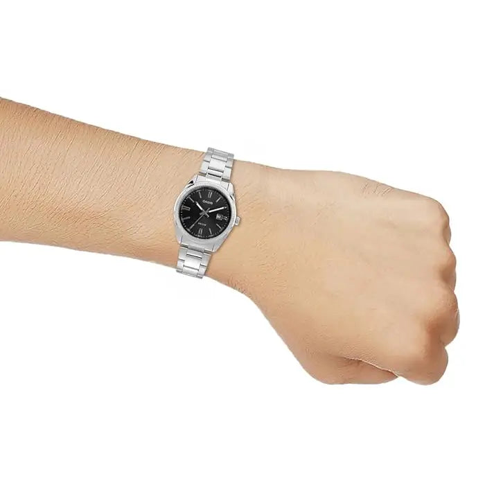Casio Collection Analog MTP-1302D-1A1VDF Black Dial Stainless Steel Men's Watch