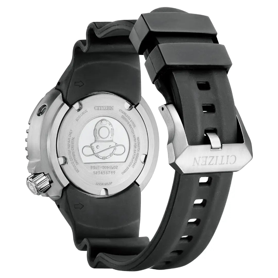 Citizen Promaster Marine Diver BN1024-01Z Eco-Drive 300M Saturation Diver Red Dial  Rubber Strap Men's Watch