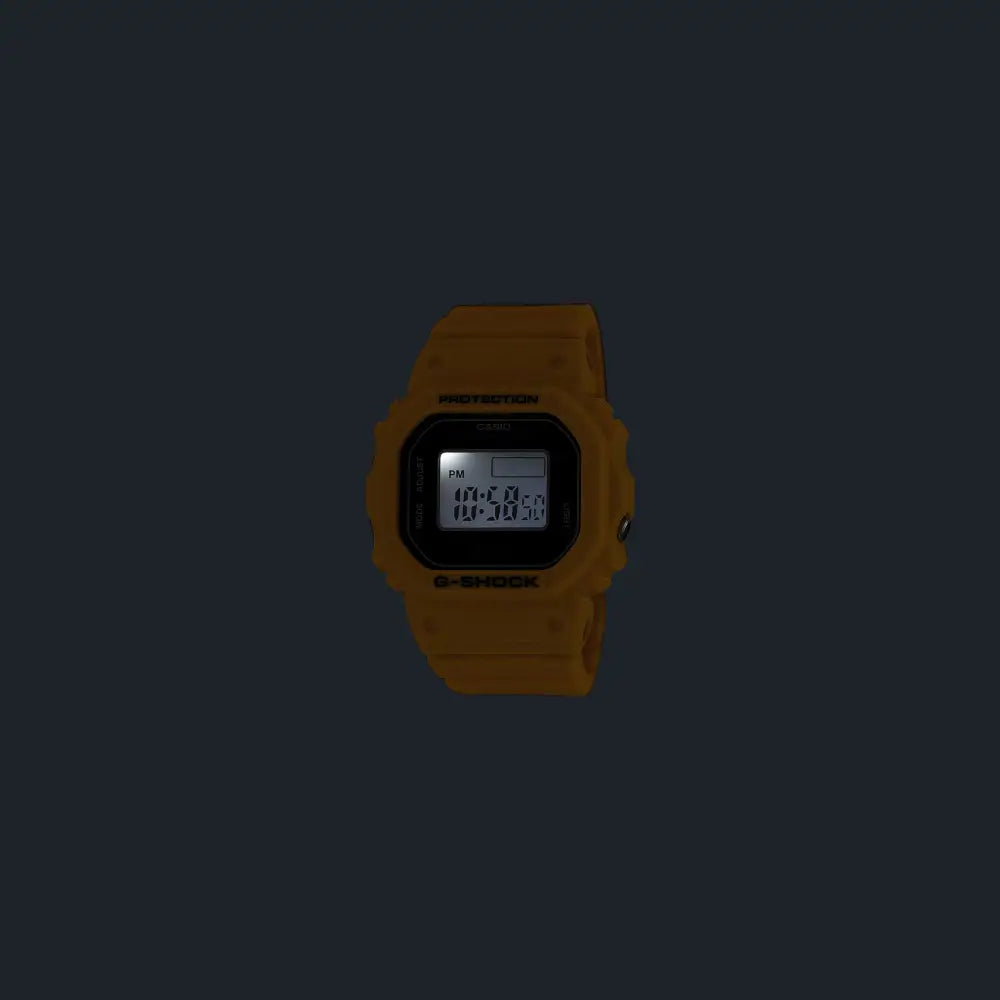 Casio G Shock Digital "G-SHOCK Nano" Ring Watch DWN-5600-9JR Digital Dial Yellow Bio-Based Resin Strap Men's Watch