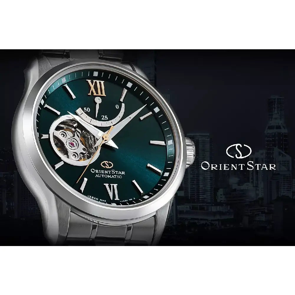Orient Star RE-AT0002 Contemporary Automatic Green Dial Stainless Steel Men's Watch