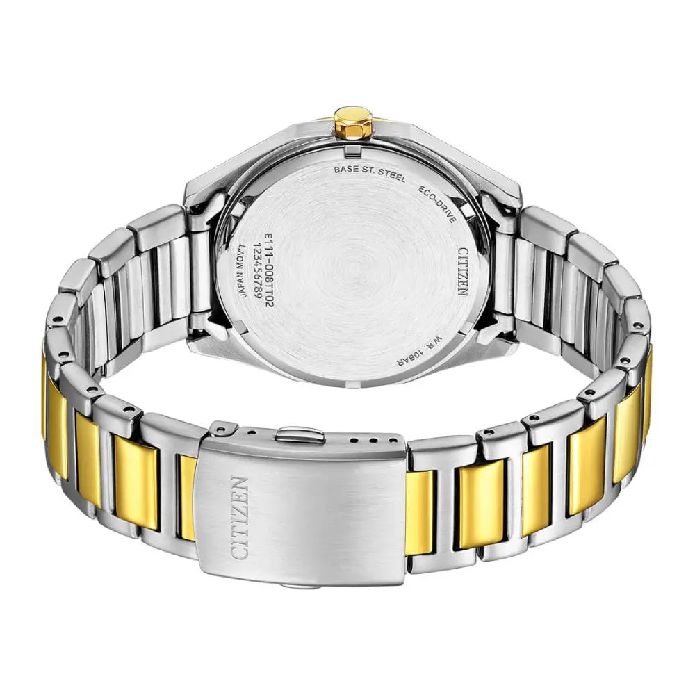 Citizen Eco-Drive BM7560-59E watch caseback stainless steel rear view