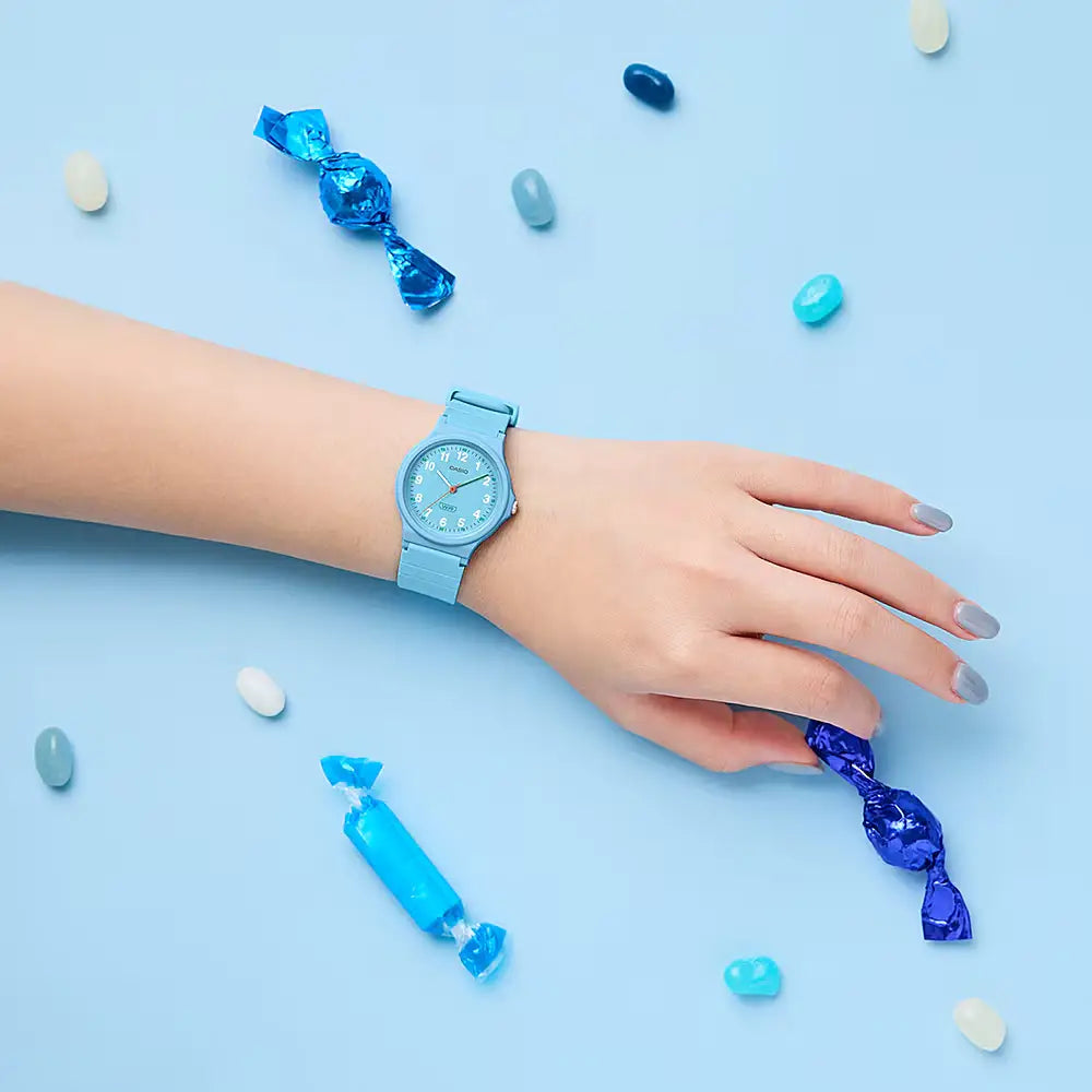 Casio Youth Analog LQ-24B-2BDF Blue Dial Resin Strap Women's Watch