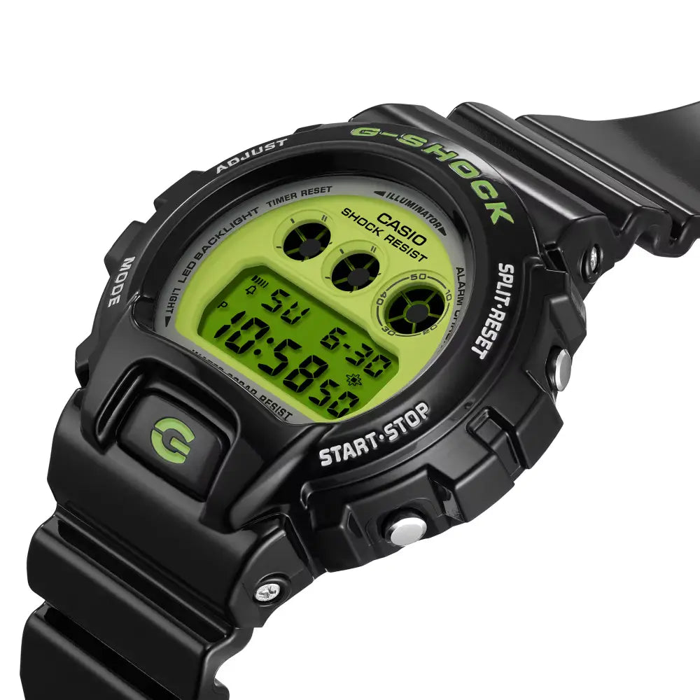 Casio G Shock DW-6900RCS-1D Digital Bright Green Dial Resin Strap Men's Watch