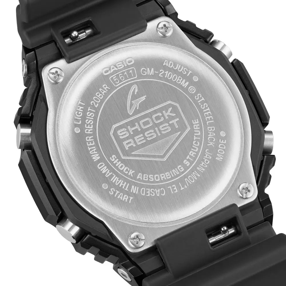 Casio G-Shock "Industrial Texture" GM-2100BM-1A Black Dial 44.4mm Bio-Based Resin Strap Men's Watch