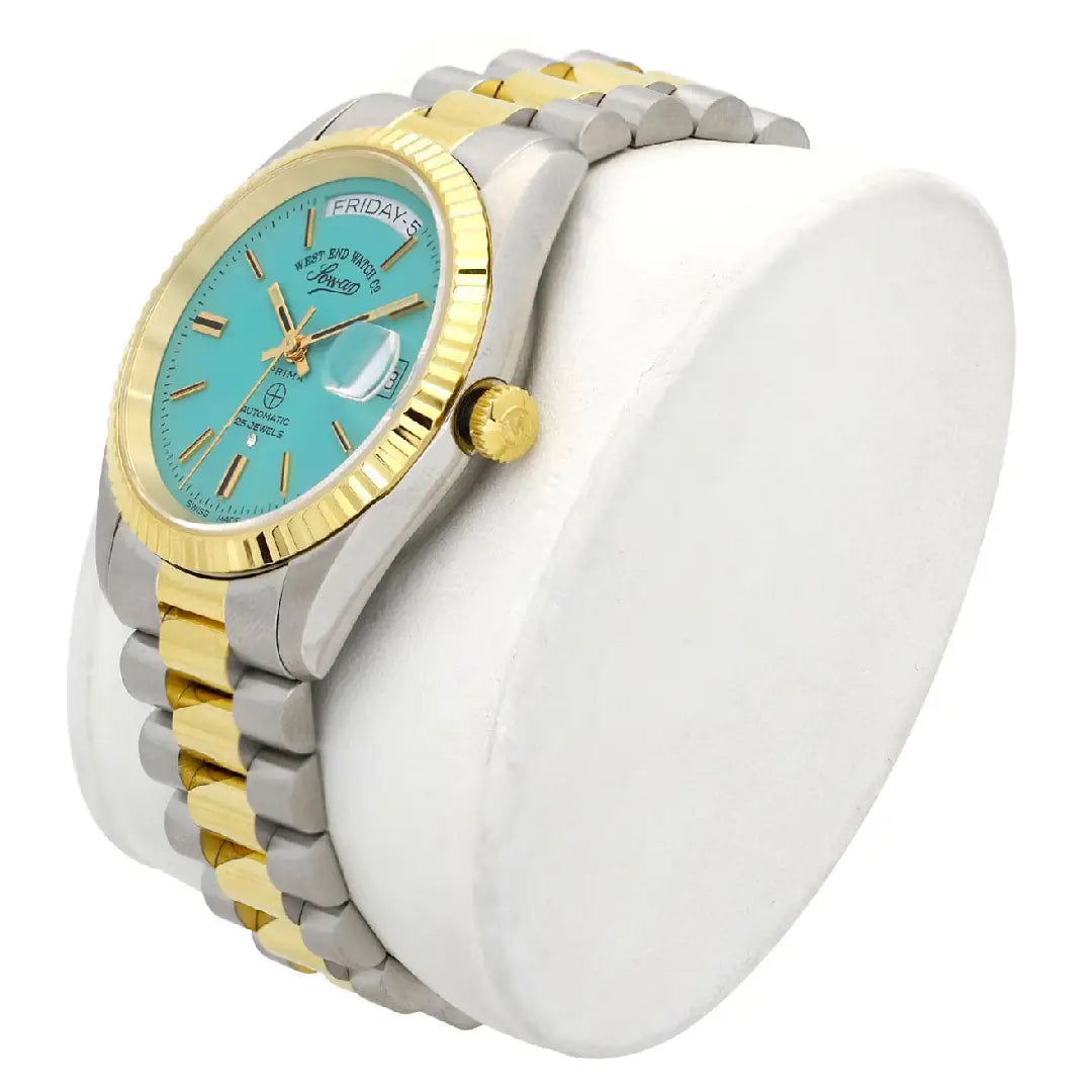 West End The Classics Automatic 6828.20.3337Y Turquoise Dial & Two-Tone Stainless Steel Unisex Watch