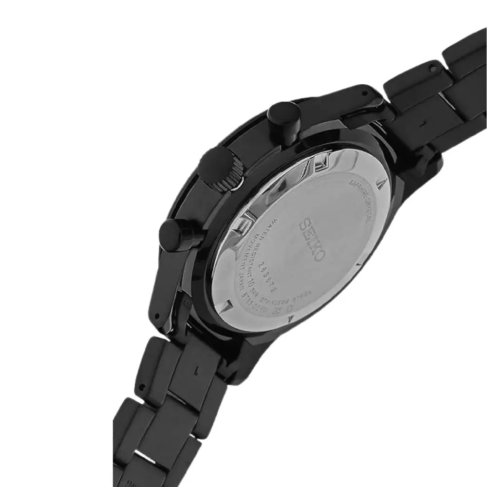 Seiko Sport SSB415P1 Quartz Chronograph Black Dial Stainless Steel Men's Watch