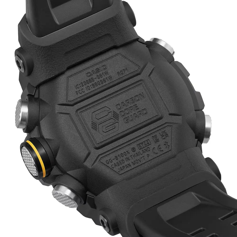 Casio G-Shock GG-B100XMB-1A Mudmaster men’s watch back case detail and structure