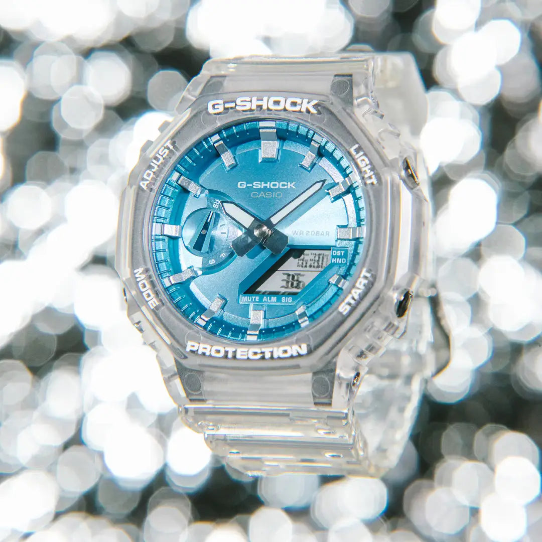 Casio G-Shock  GA-2100BM-7A2DR Analog-Digital Blue Dial resin strap Men's Watch