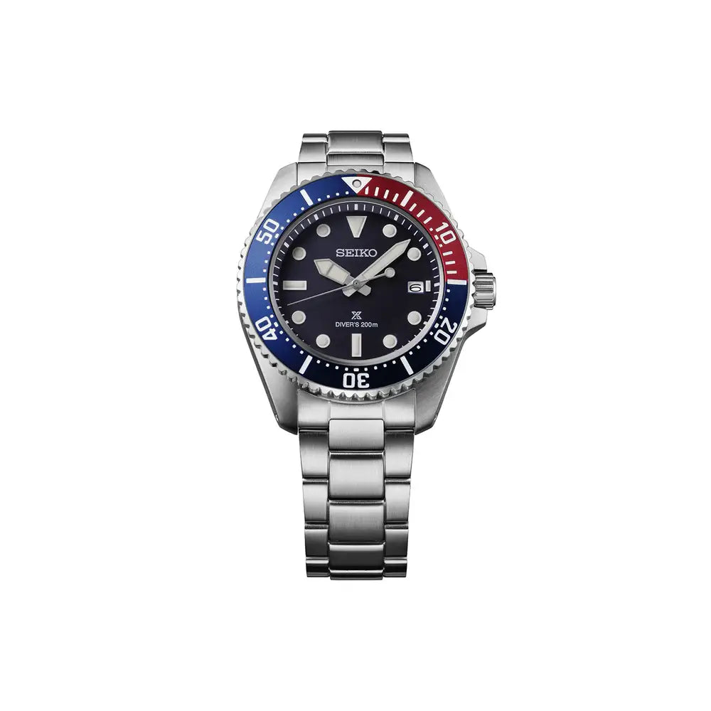 Seiko Prospex Solar SBDJ061 (SNE595P1) "Solar Pepsi" (Made In Japan) Blue Dial 41mm Stainless Steel Men's Watch