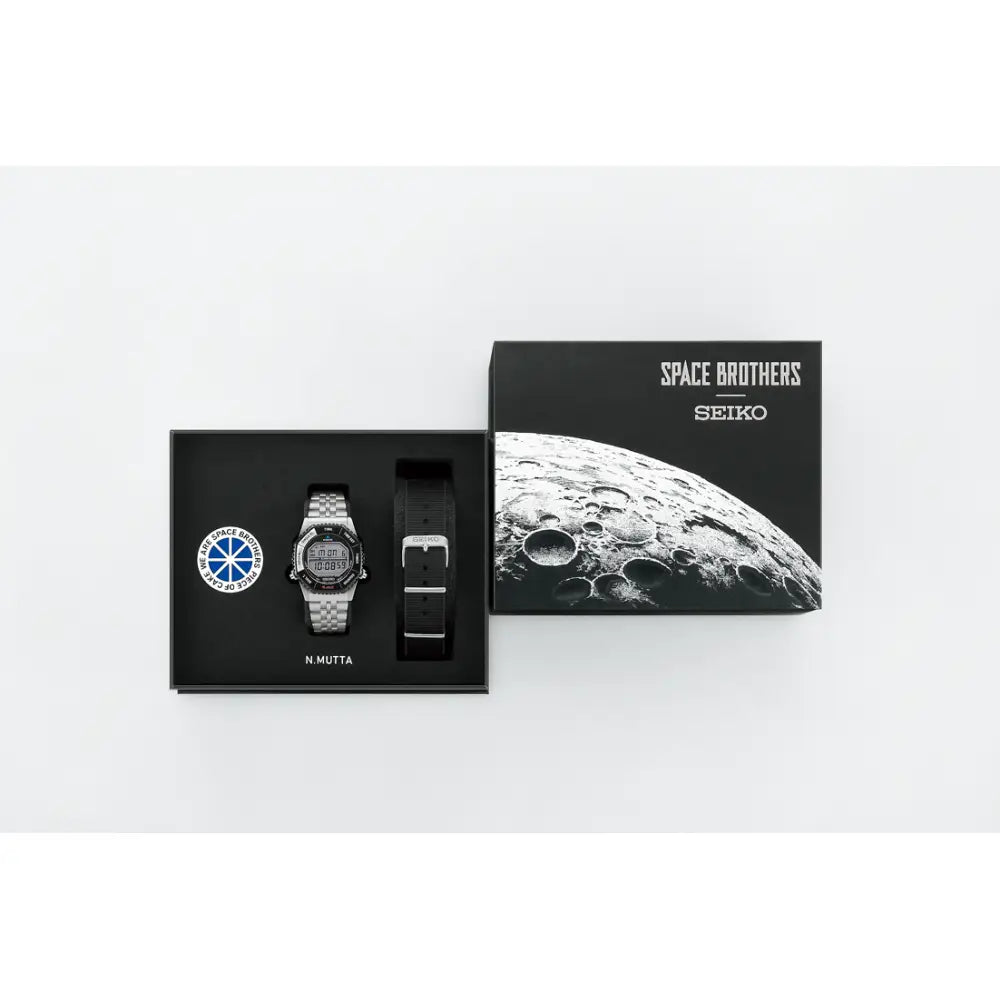 Seiko Selection "Rotocall" SBJG023 "Space Brothers" Limited Edition (824 pieces) Silver/Black Digital Dial Stainless Steel Men's Watch