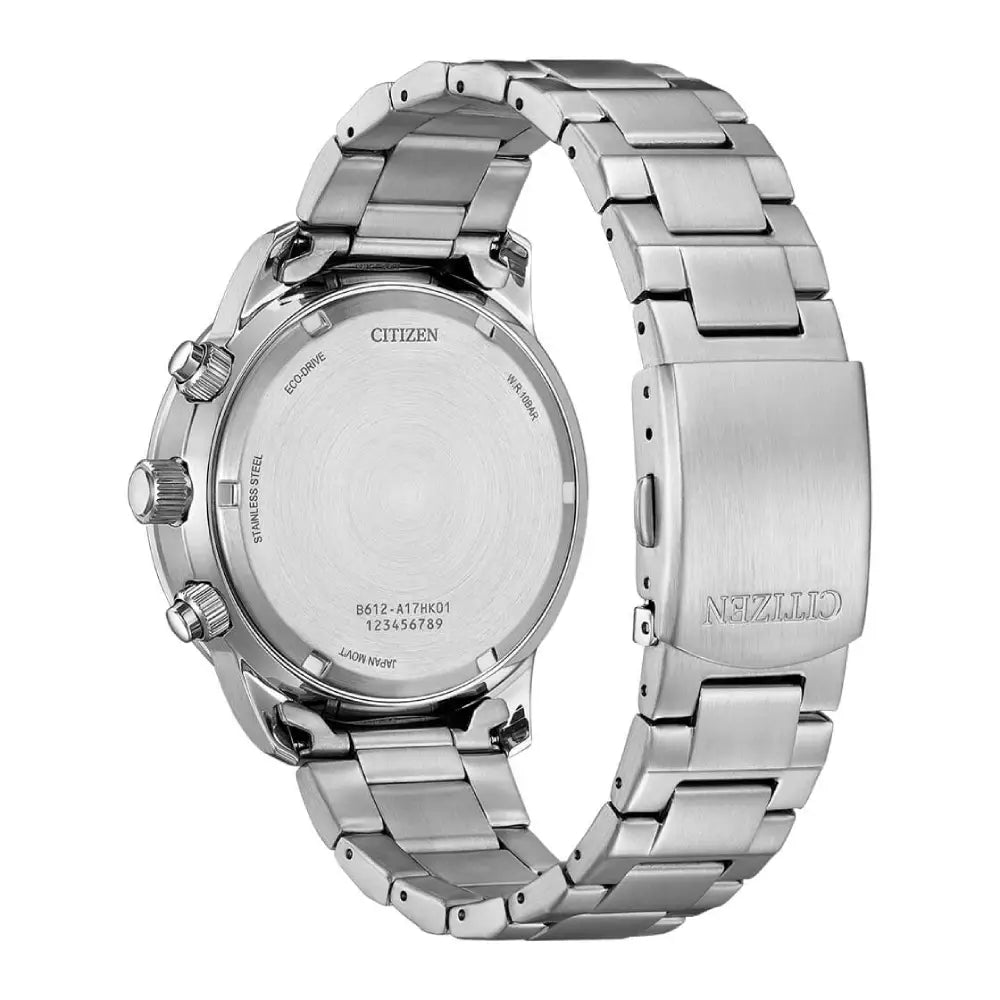 Citizen Eco-Drive "Aviator Chrono" CA0880-58L Blue Dial 44mm Stainless Steel Men's Watch