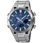 Casio Edifice ECB-2300D-2A blue dial 46mm stainless steel men's watch
