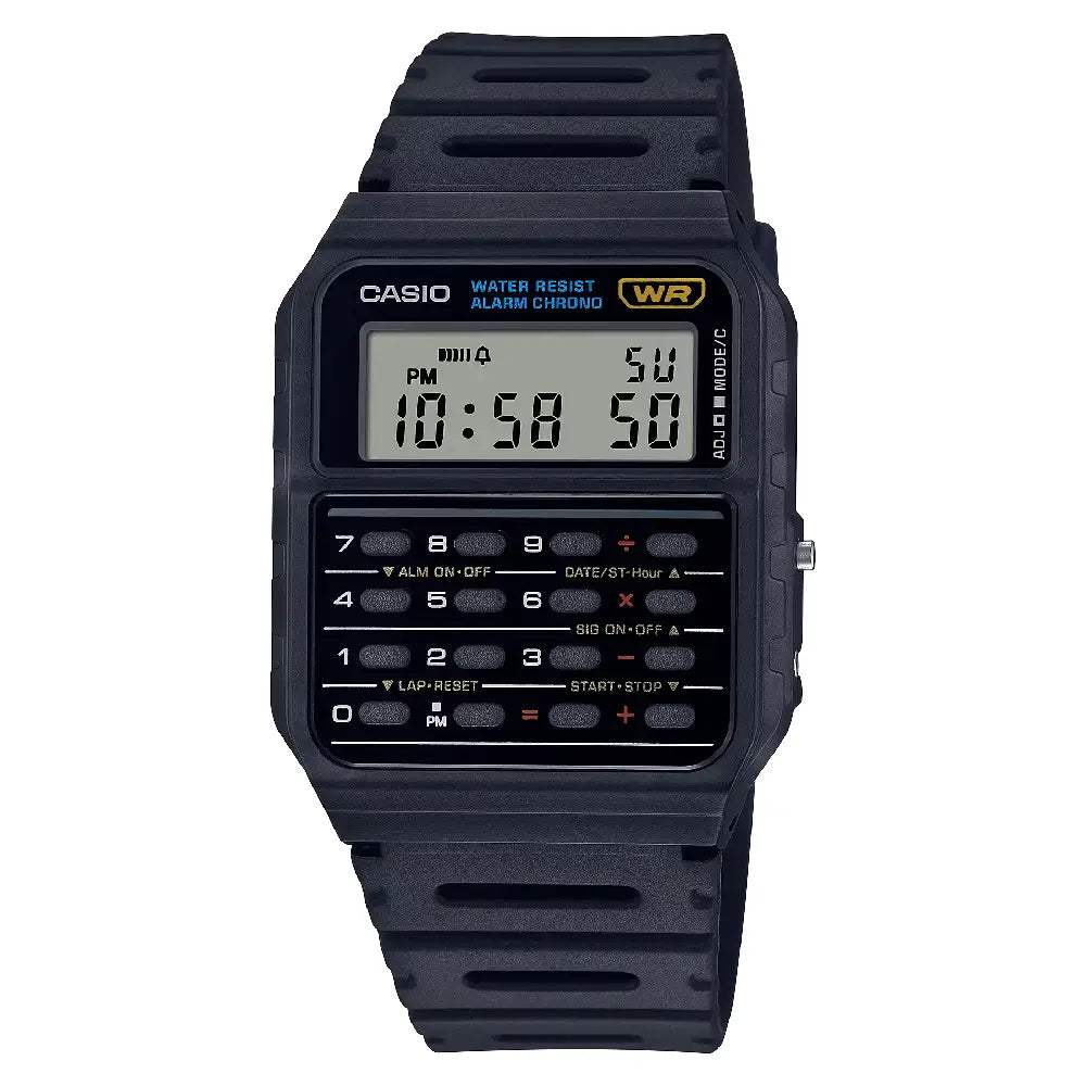 Casio Calculator Digital CA-53W-1Z Black Dial Resin Strap Unisex Watch