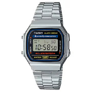 Casio Vintage Digital A168WA-1WDF Black Dial Stainless Steel Unisex Watch