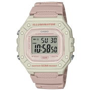 Casio Pop Series W-218HC-4A2VDF Digital Pink Display Resin Strap Women's Watch