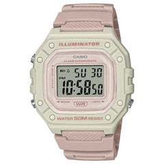 Casio Pop Series W-218HC-4A2VDF Digital Pink Display Resin Strap Women's Watch