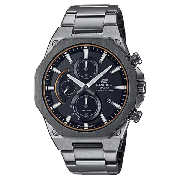Casio Edifice Slim Solar EFS-S570DC-1A Black Dial 44mm Stainless Steel Men's Watch