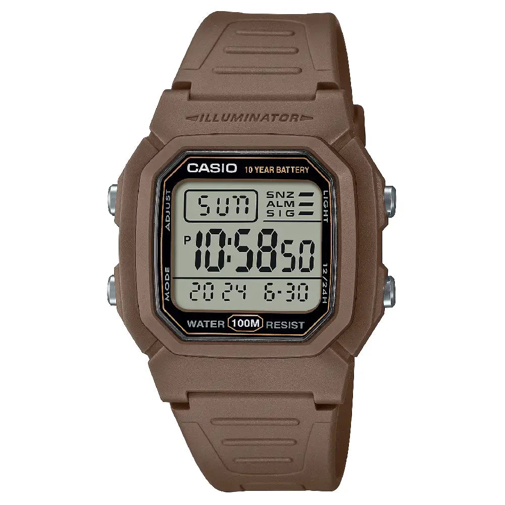 Casio Digital W-800H-5AVDF Black Display Dial Resin Strap Men's Watch