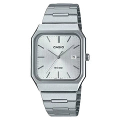 Casio Collection Analog MTP-B185D-7AVDF Silver Dial Stainless Steel Men's Watch