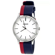 Casio Classic Analog "Perfect Duo" MTP-E133L-2EVDF White Dial Two-Tone Leather Strap Men's Watch