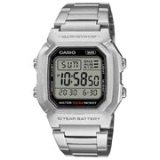 Casio W-800HD-1AVDF men's digital watch front view stainless steel