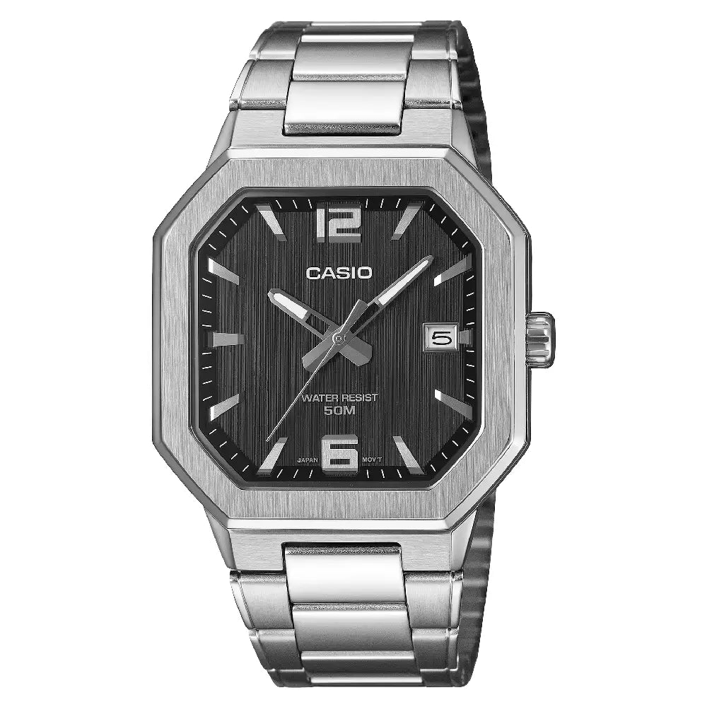 Casio Standard "Octagonal Sport" MTP-B195D-1AVDF Black Dial 38mm Stainless Steel Men's Watch