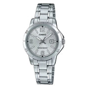 Casio Enticer Ladies Analog LTP-V004D-7B2UDF Silver Dial Stainless Steel Women's Watch