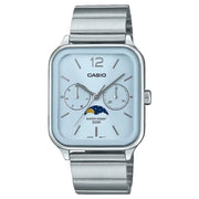 Casio Enticer MTP-M305D-2AVDF Multi-Hand Moon Phase Analog Blue Dial Stainless Steel Men's Watch