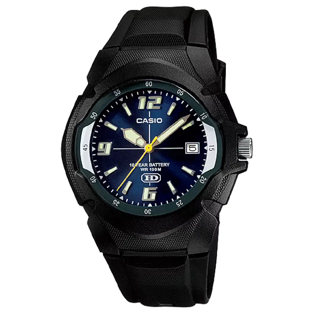 Casio Standard MW-600F-2AVDF Date Analog Blue Dial Resin Strap Men's Watch