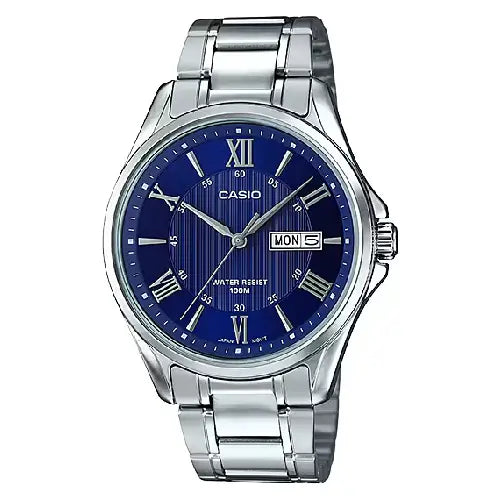 Casio Collection Analog MTP-1384D-2AVDF Blue Dial Stainless Steel Men's Watch