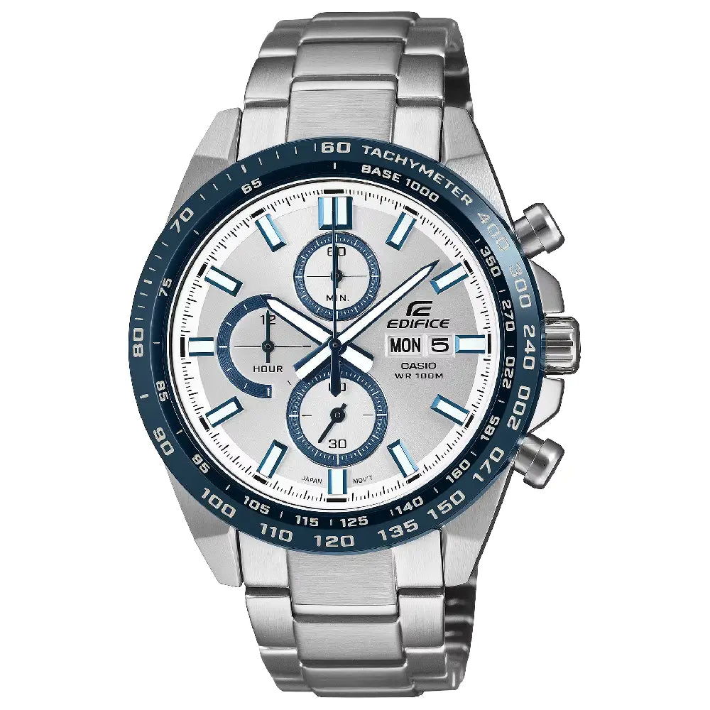 Casio Edifice EFR-574DE-7AV silver dial stainless steel men's chronograph watch