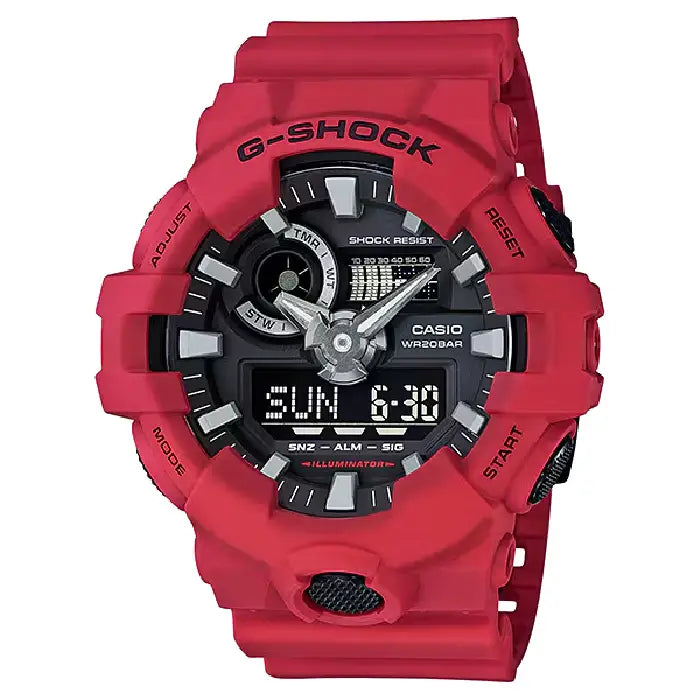Casio G-Shock Casual GA-700-4ADR Black Dial Resin Men's Watch