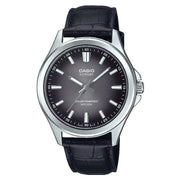 Casio Standard MTS-RS100L-1AVDF Tough Solar Analog Black Dial Leather Strap Men's Watch