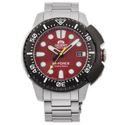 Orient M-Force RA-AC0L02R men’s watch red dial stainless steel bracelet