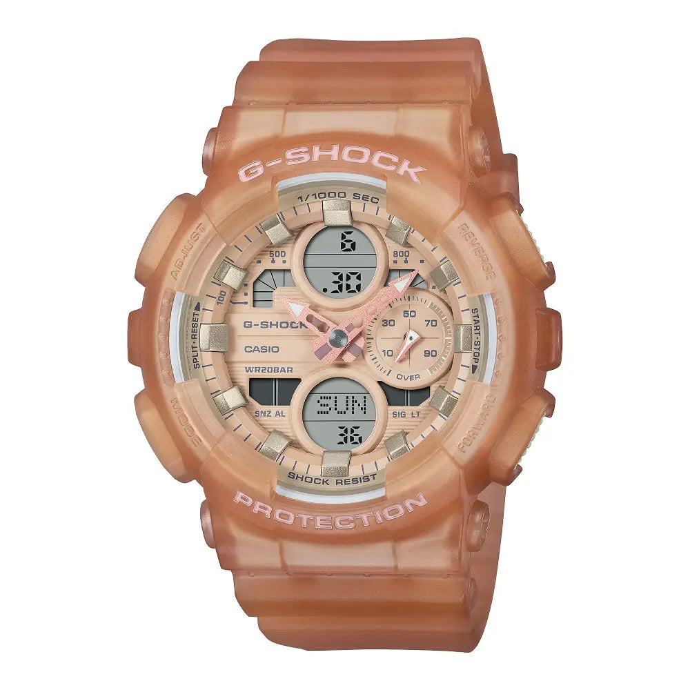 Casio GMA-S140NC-5A1 Espresso Latte women’s G Shock watch front view