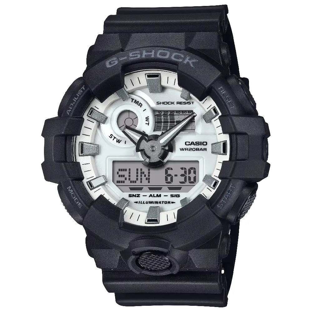 Casio G Shock Analog-Digital GA-700WD-1A White Dial Resin Strap Men's Watch