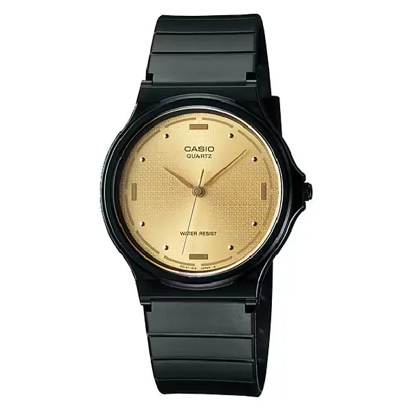 Casio Standard Analog MQ-76-9ALDF Gold Dial 33.8mm Resin Strap Unisex Watch