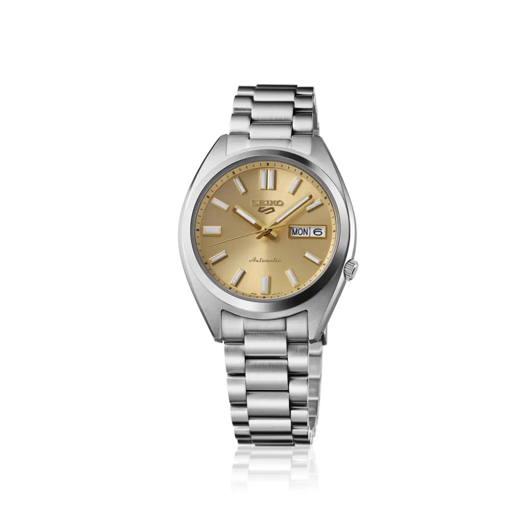 Seiko 5 Sports SRPL59 Automatic "SNXS Re-Interpretation" Gold Dial 37.4mm Stainless Steel Men's Watch