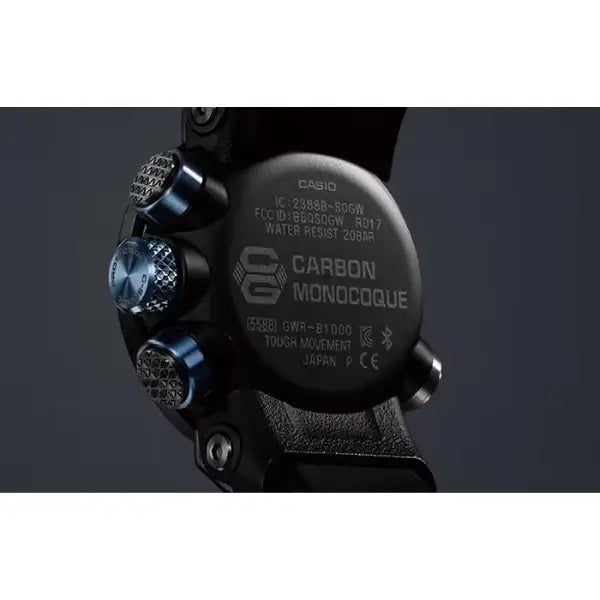 Casio G-Shock Gravitymaster "Carbon Monocoque" GWR-B1000-1A1 Black & Blue Dial 46.4mm Carbon Fiber Men's Watch