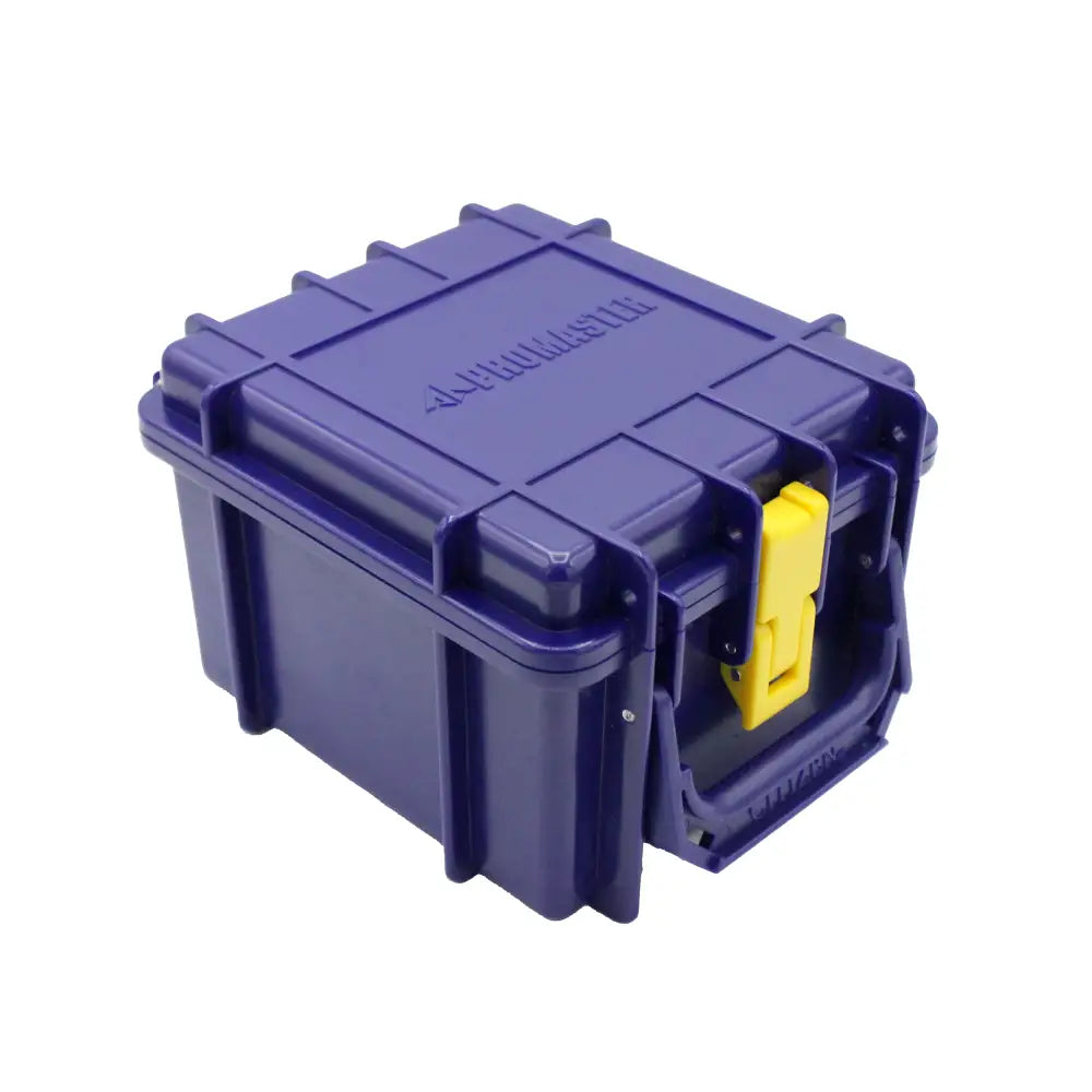 Citizen NB6044-54L Blue storage box with a yellow latch on a white background