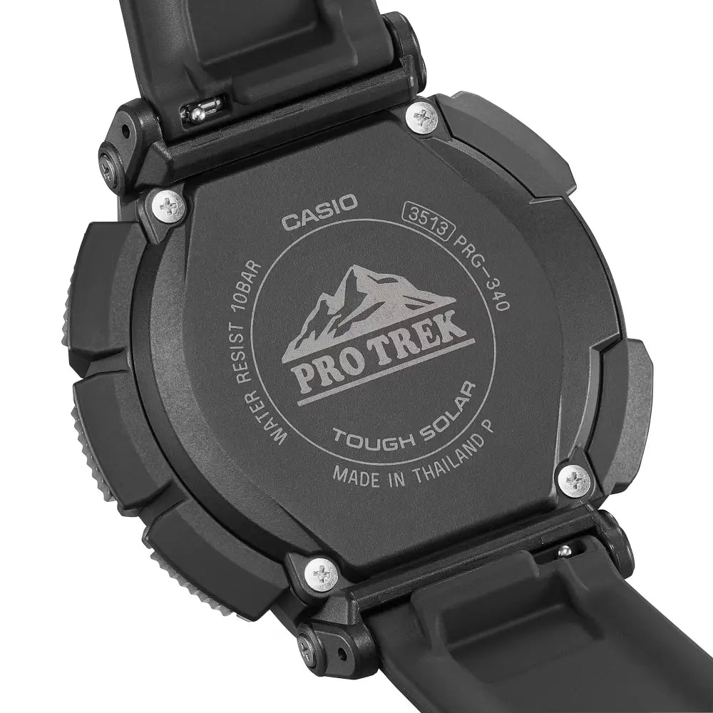 Casio ProTrek PRG-340-1DR Digital Tough Solar Triple Sensor Black Digital Dial 51.7mm Resin Strap Men's Watch