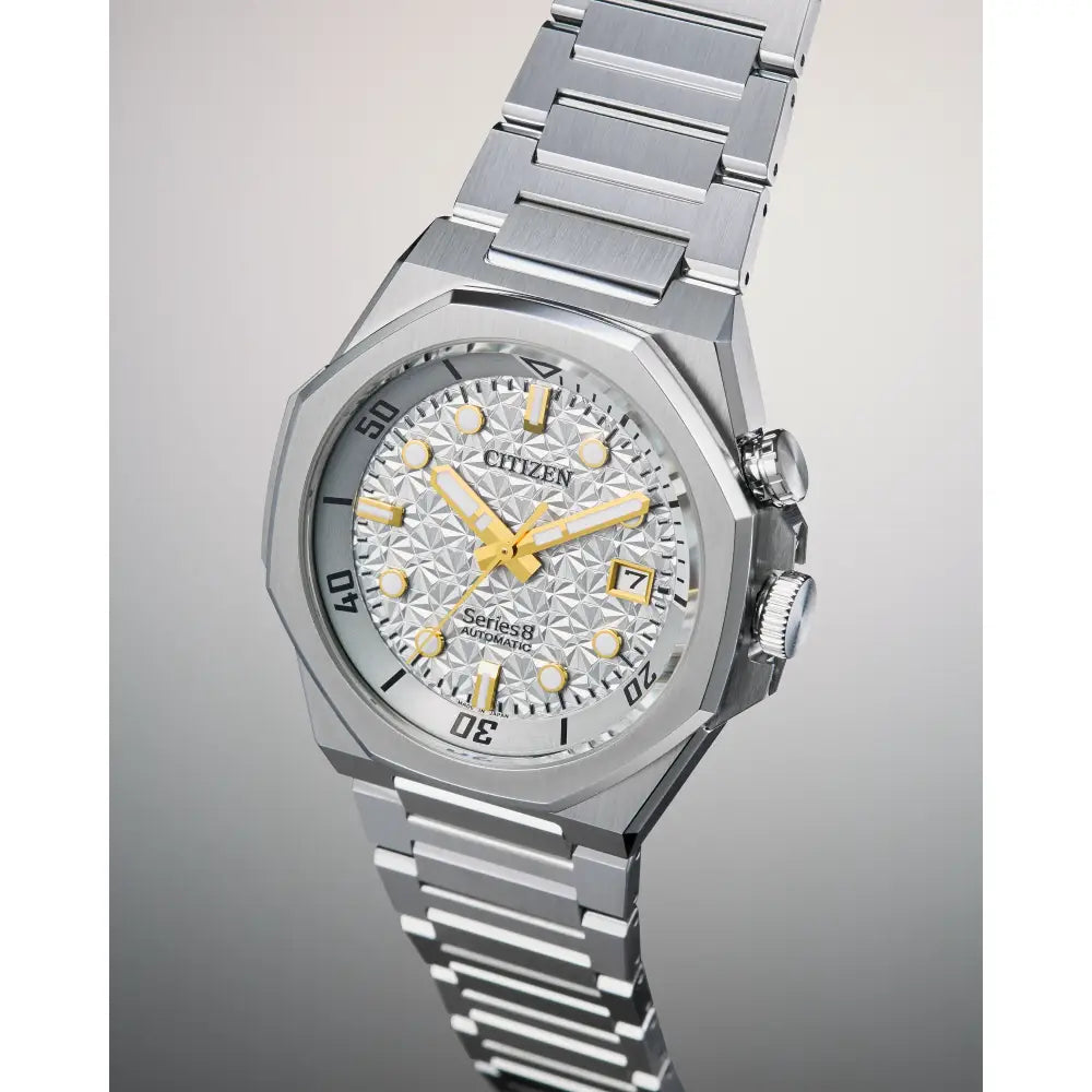 Citizen Series 8 NB6060-58H 890 "City Lights" Automatic Limited Edition (1200 pcs) Silver Dial 42.6mm Stainless Steel Men's Watch