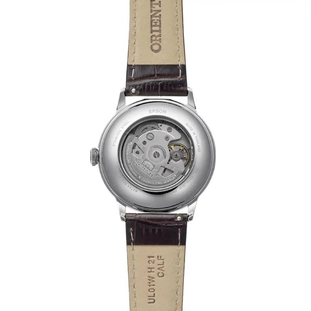 Orient RA-AC0033Y automatic watch with back dial