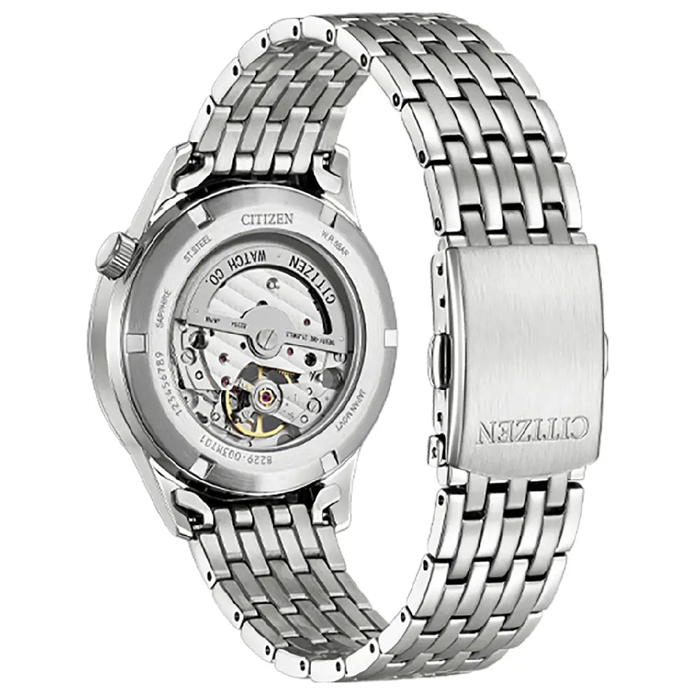 Citizen NH9130-84L Mechanical Automatic Open Heart Blue Dial 40mm Stainless Steel Men's Watch