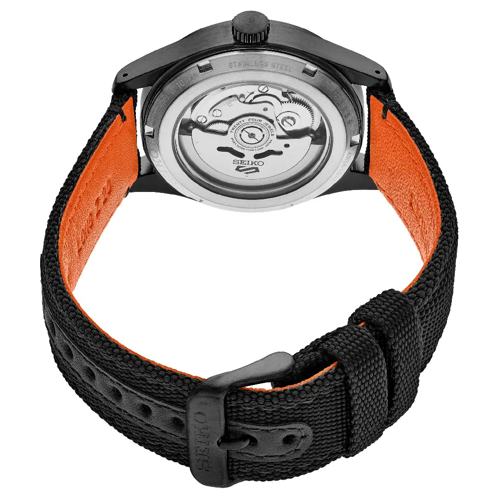 Seiko 5 Sports "Flieger" SRPH33K1 Black Dial 39.4mm Nylon Strap Men's Watch