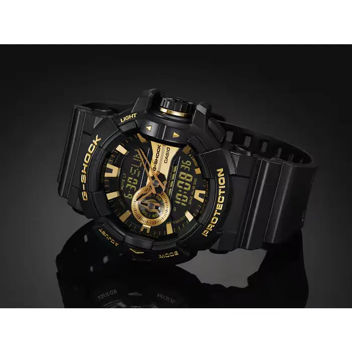 Casio GA-400GB-1A9 black gold G-Shock analog digital watch